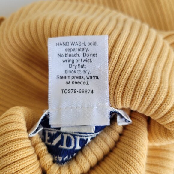 Vintage 90s/Y2K 100% Cotton Pendleton ribbed Turtleneck sweater top - Picture 6 of 6